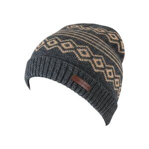 TOCOTO VINTAGE - BEANIE - 41% WOOL - DARK GREY/TAN - L - NWT